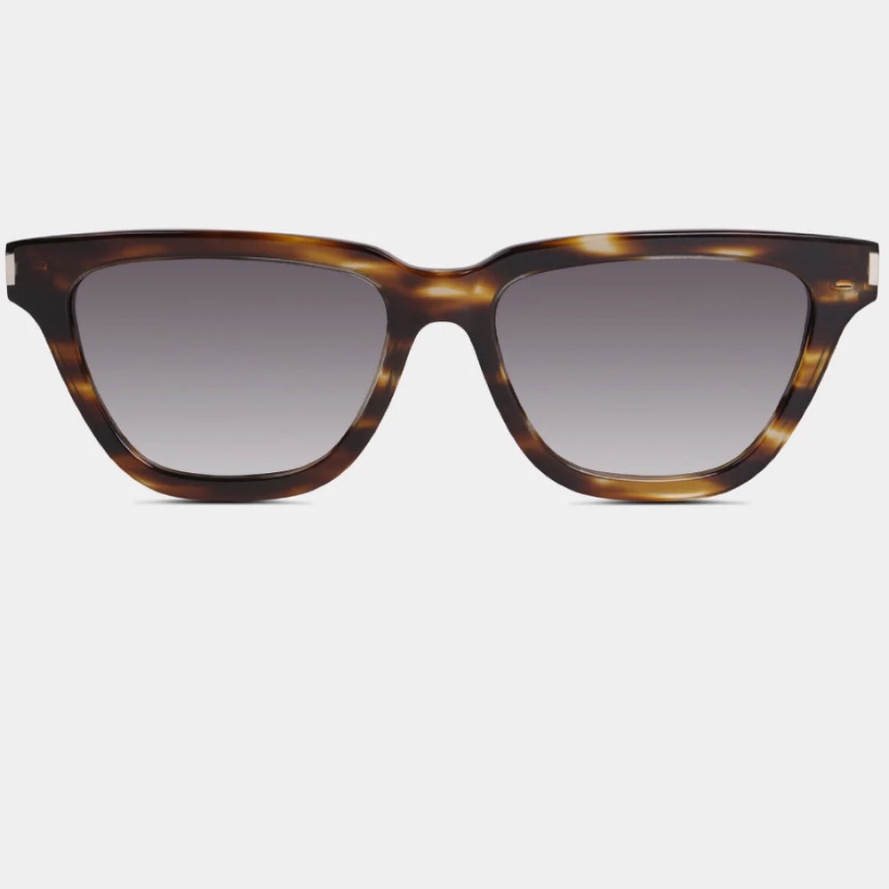 Saint Laurent SULPICE 462 SUNGLASSES | FLAMED HAVANA/GRADIENT GREY